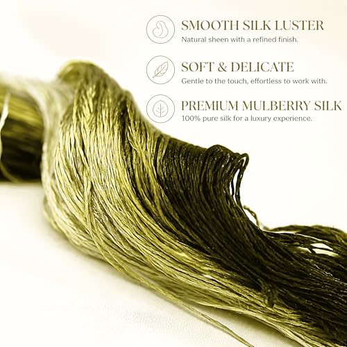 Image of MIINGGUXIUYI Mulberry Silk Floss Embroidery Thread Floss-Cross Stitch Threads China Silk Woven Jewelry Threads DIY Sewing Kits (85)