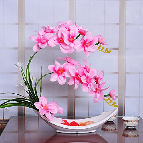 Orchidée artificielle phalaenopsis avec vase céramique style13 B5 - 2