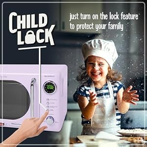 Nostalgia Retro Compact Countertop Microwave Oven 07 Cu Ft Lavender