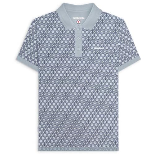 Image of Lambretta Mens Geo Polo Dusky Blue XL