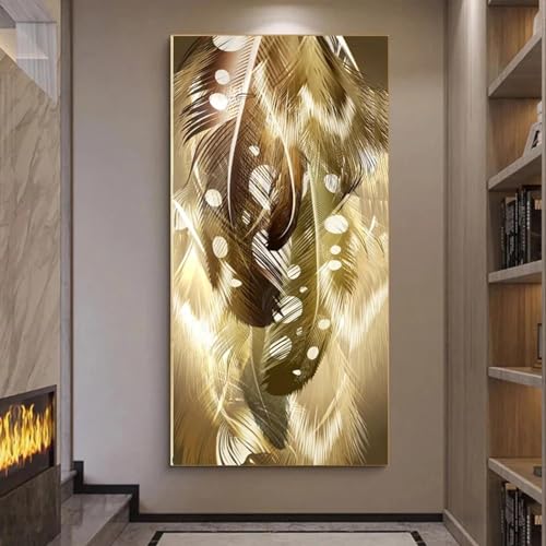 Décoration murale pour salon moderne : toile abstraite 40 x 80 cm