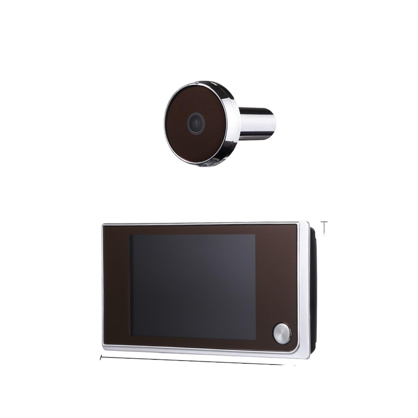 3,5-calowy Wideodomofon Z Wyświetlaczem LCD I Wizjerem 120 Stopni, Kamera Bezpieczeństwa Do Domu, Monitor Zewnętrzny Ostry PodgląD Na żYwo(Silver)