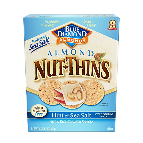 Blue Diamond Almond Nut Thins Cracker Crisps, Hint of Sea Salt, 4.25 Ounce
