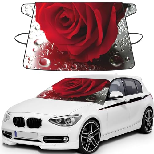 Housse de pare-brise de voiture isolation soleil fleurs