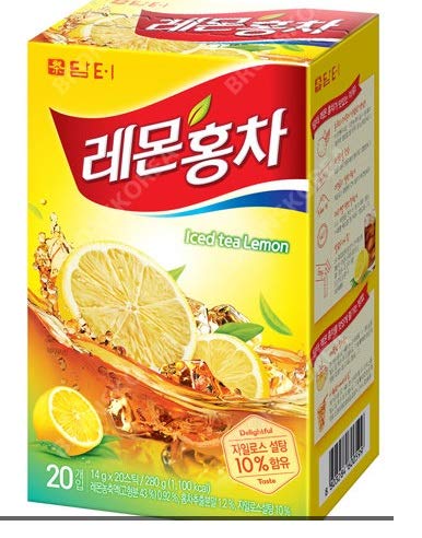 DAMTUH Premium Lemon Black Tea, Instant Black Tea with Lemon Iced Tea, 20 Sticks