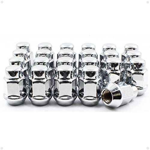 Wheel Accessories Parts Set of 23 (for Jeep) 1 2-20 Chrome 1.38  Long 21mm (13 16 ) Hex Lug Nut Closed End Bluge Acorn Lug Nuts Cone Seat 1 2 in Thread