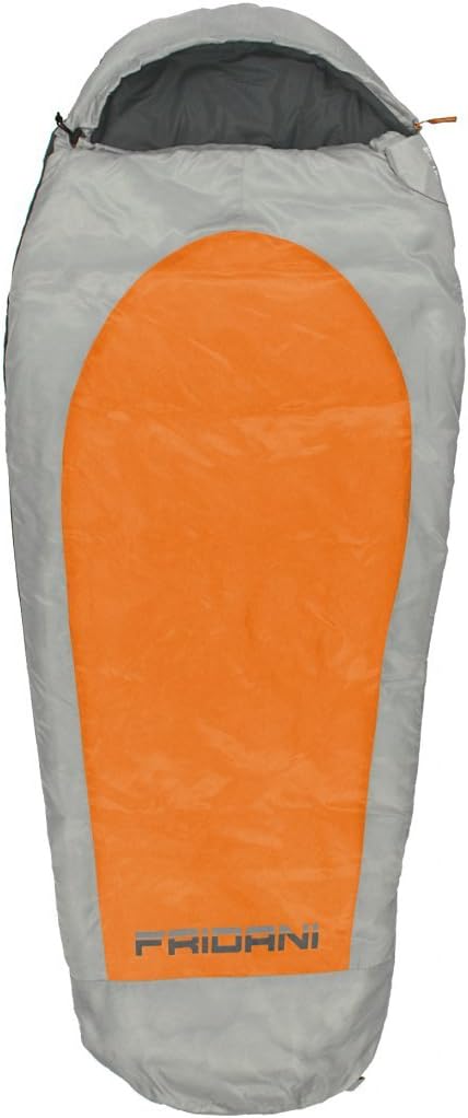 mummy children sleeping bag EO 180x75cm XL -11°C orange warm water repellent washable