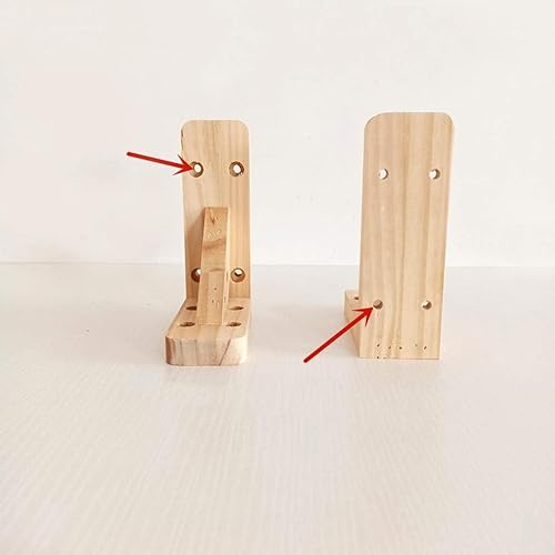 Miniatura 8 de Soporte flotante de madera de pino maciza para estantería, soporte para estante de almacenamiento de bricolaje, soporte de estante de ángulo recto,