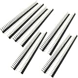 40 Pin Headers Right Angle Single Row 2.54mm Pitch Male Header for Breadboard 10Pcs,100mm Length