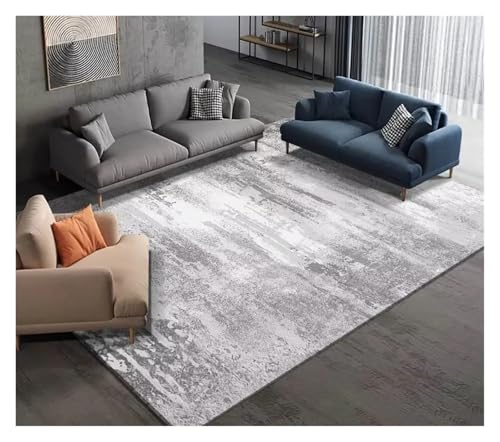 Tapis salon abstrait gris 180x250cm pour protéger le sol des rayures de chaises - 2