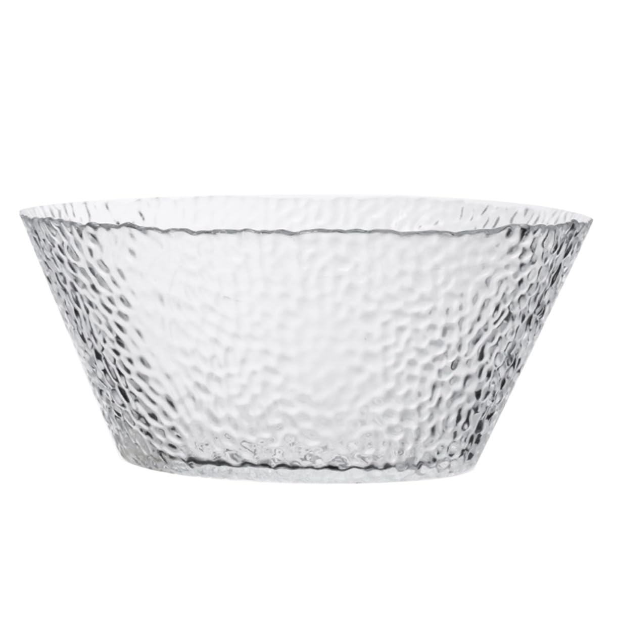 Bol à dessert élégant en verre transparent martelé irrégulier UKCOCO style buffet