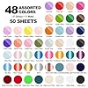 TECKWRAP 50 Pack 12" x 12" Permanent Adhesive Vinyl Sheets 48 Assorted Colors (Glossy & Matte) with 2 Transfer Tape for DIY Crafting, Decor Sticker Compatible with Cutting Machines #2