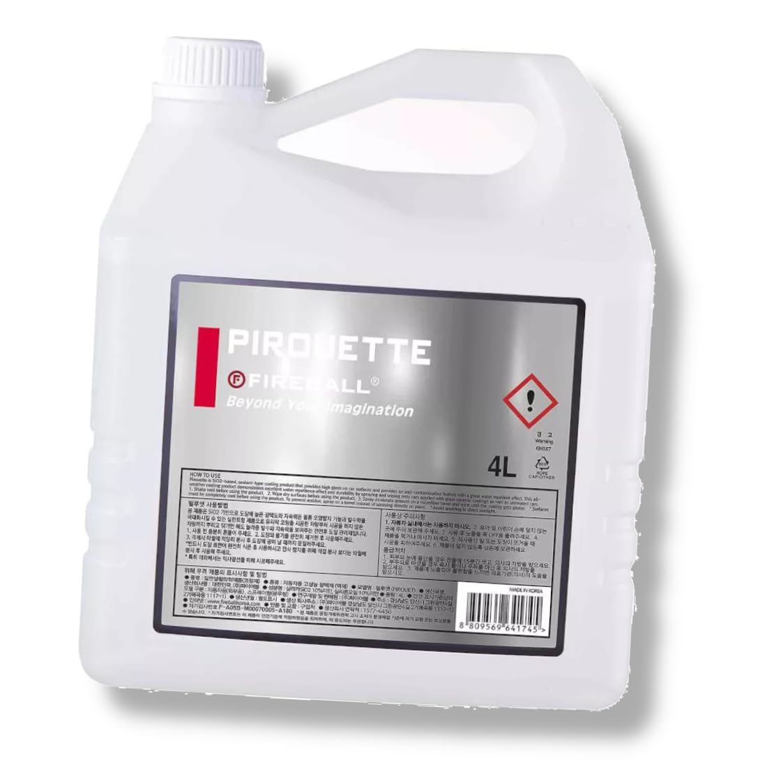 Fireball Pirouette Quick Detailer Lackversiegelung - LOTUS EFFEKT - SiO2 Sprüh KFZ Autoversiegelung Lackschutz mit High Gloss Effekt 4L