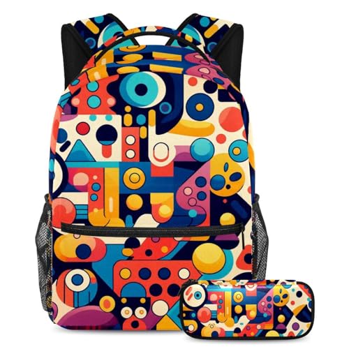 Sac à dos de jour multicolore stylé pour le collège