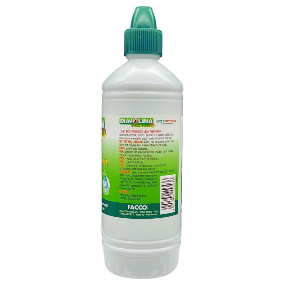 ACCENDIFUOCO NATURALE LIQUIDO 100% VEGETALE, Ideale per Barbecue e Caminetti, Rispetta i sapori dei cibi, 750ml. (4 Unità)