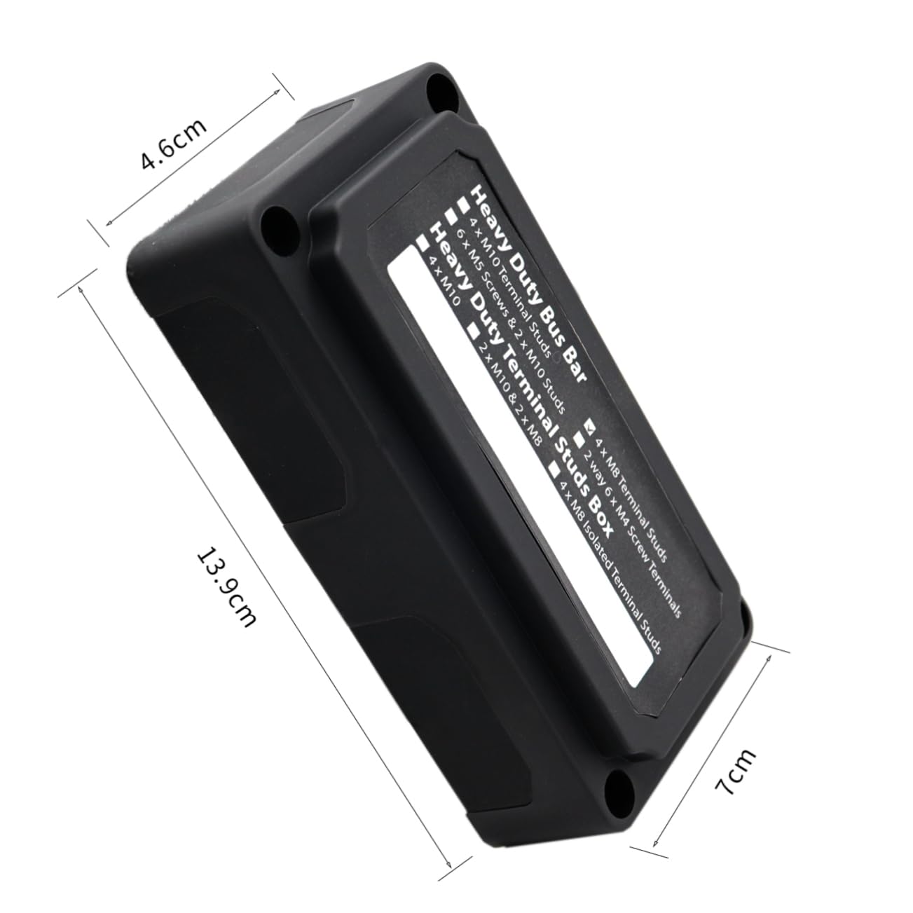 Angoily 48V Heavy Duty Power Distribution Block for Cars and Boats Durable Bus Bar Box for Reliable Electrical Connections Black