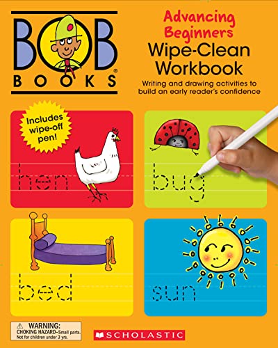 Bob Books - Wipe-Clean Workbook: Advancing Beginners | Phonics, Ages 4 and up, Kindergarten (Stage 2: Emerging Reader)
