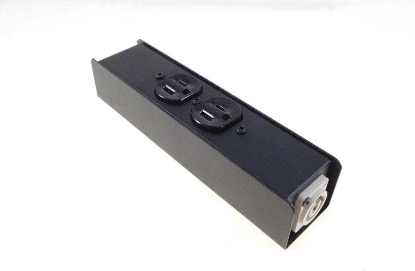 ProCraft Powercon Duplex AC Outlet Box, Loaded W/Neutrik, Not Wired. USA Made