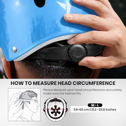 Image of Jaspo Skate Mate Protective Skating Kit for Kids - Helmet with Adjuster, Knee Elbow Pads & Wrist Guards, Safety Gear Set for Skating, Cycling & Skateboarding (Blue, Medium)