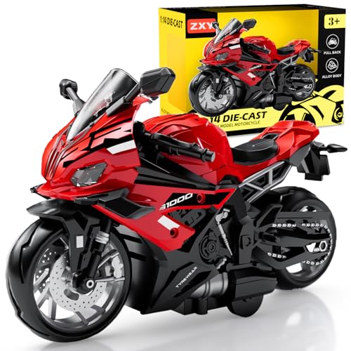 VorPrillynt Moto Modèle Jouet, Jouet de Moto Spielzeug für Enfant, Jouets Mot avec Figurine pour Collectionner et Présenter des Cadeaux Jouets