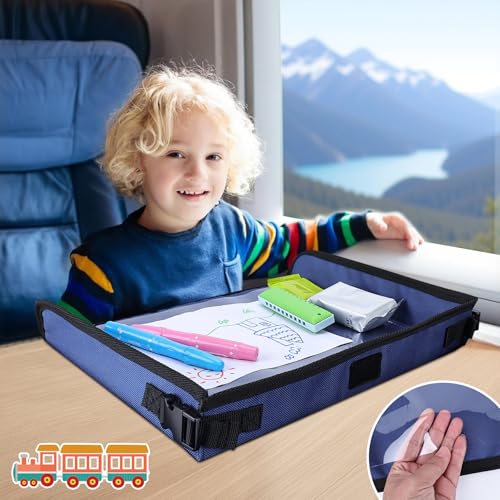 Image of Kids Tray Table Cover, Airplane Tray Cover with Pockets