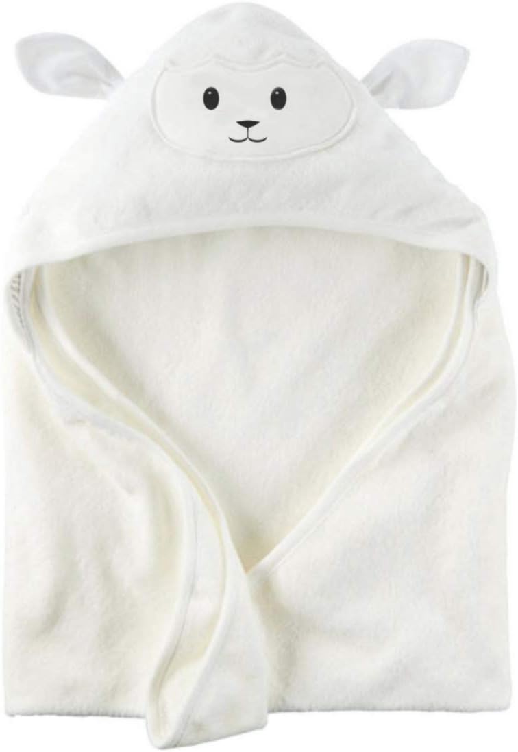 Baby Hooded Towel | Ultra Soft and Super Absorbent Bamboo Bath Towel with Cute Lamb Face Design | Great for Infants and Toddlers