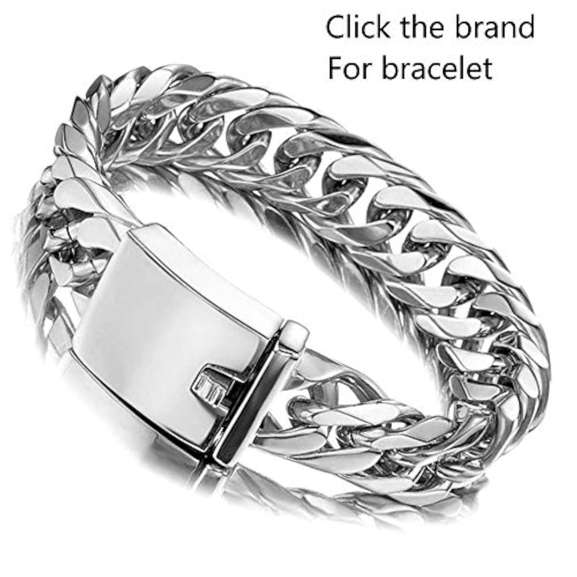 Men's 16mm Miami Cuban Link Chain Necklace, Silver Stainless Steel
