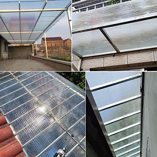 Feuille de toiture polycarbonate 1mm rouleau transparent 1.5x15m en PRF - 7