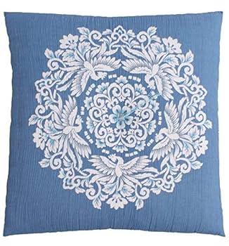 Amazon.co.jp: 秩父ちぢみ座布団 ブルー5枚組 「中わた たっぷり