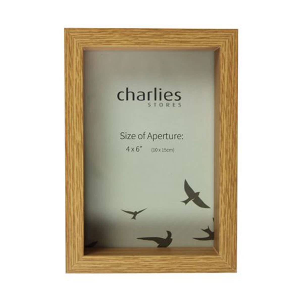 Charlies Oak Effect Box Picture Frame 4 X 6