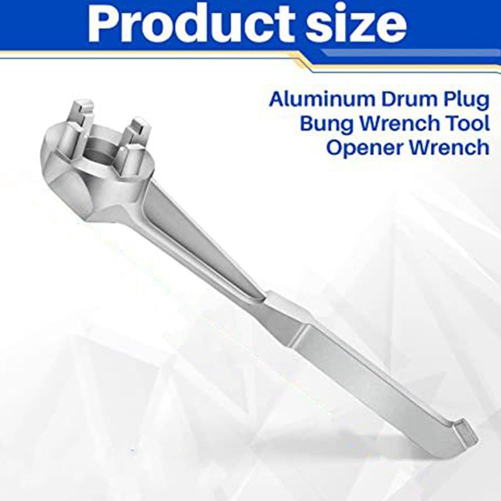 Bung Wrench Aluminum Drum Opener Tool Heavy-duty Barrel Wrench for Barrels Metal Design for Easy Lid Removal and Disassembly