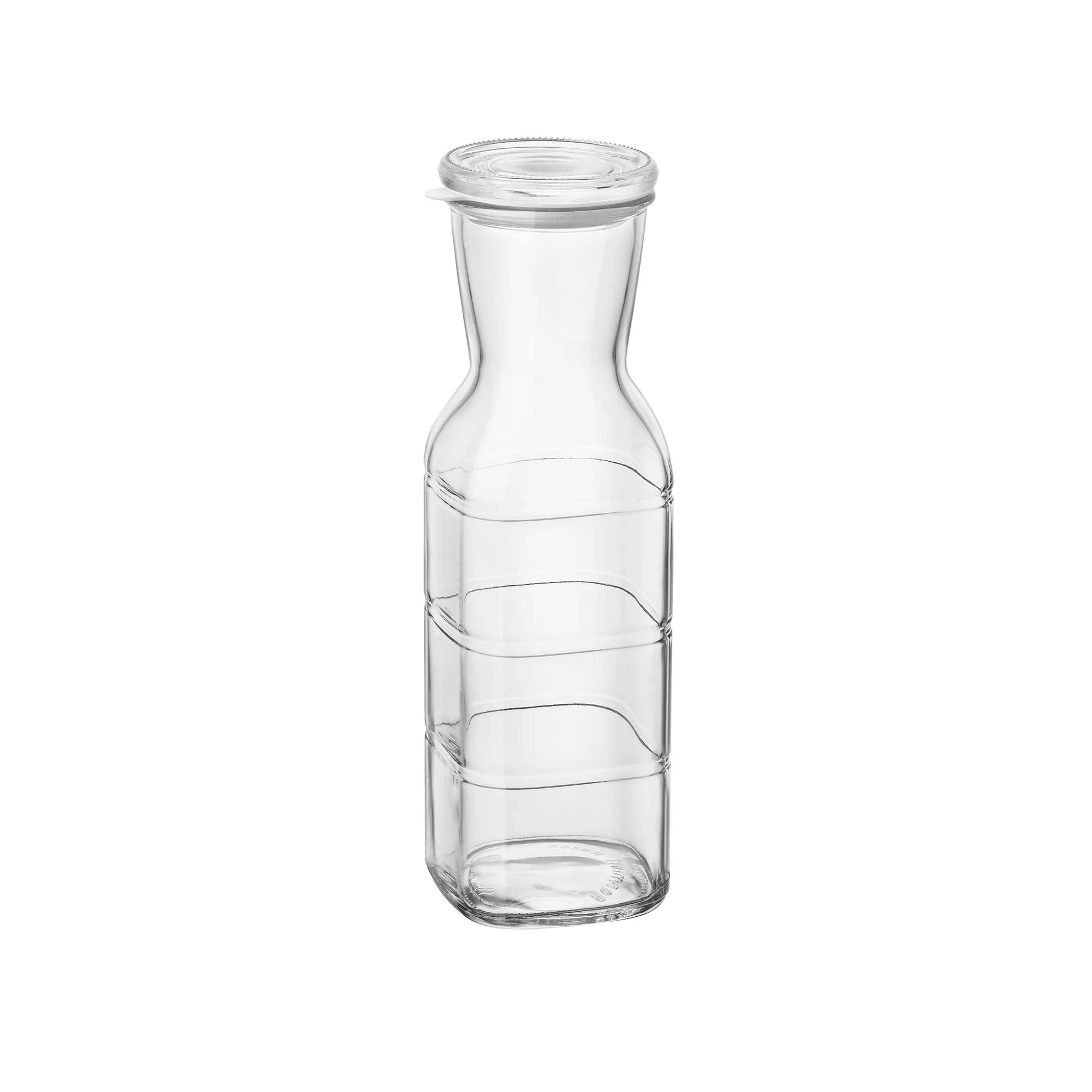 Frigoverre Future 33.75 Oz. All Glass Pitcher With Airtight Lid, Made From Durable Glass, Dishwasher Safe, Made In Italy.