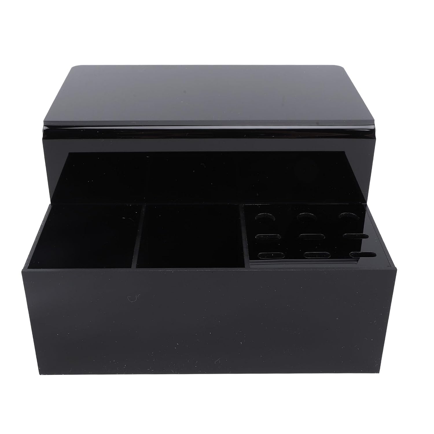 Yosoo Acrylic Eyelash Extension Pillow Shelf Stand, Organizer with 9 Compartments for Eyelash Salons, Training Schools Eyelash Extension Pillow (Black)