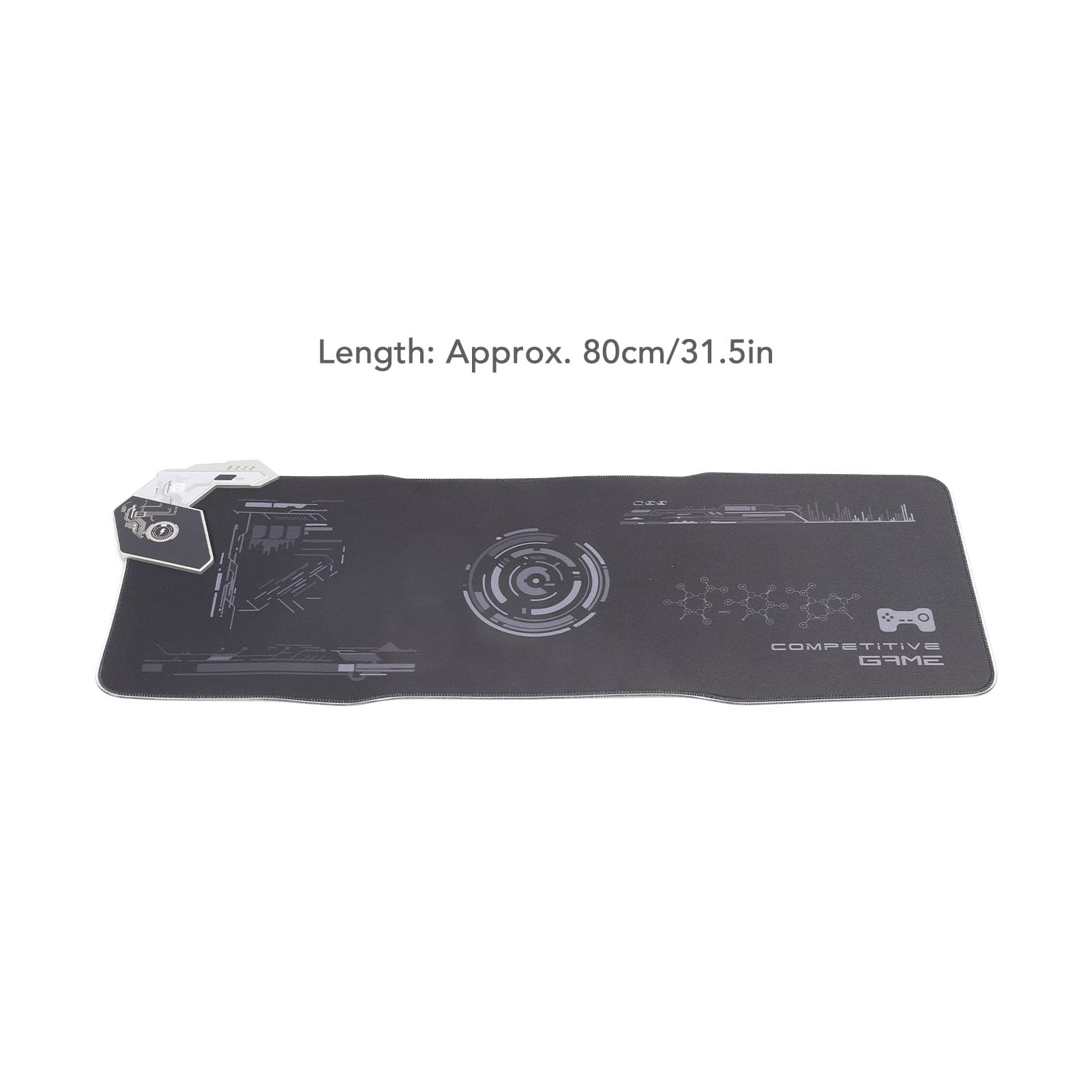 Yctze Tappetino per Mouse da Gioco RGB da 80 Cm, Tappetino per Mouse LED Wireless, per in Tessuto Lavorato a Maglia con Ricarica Cablata PD da 30 W e Ricarica Wireless da 15 W, Ideale per la