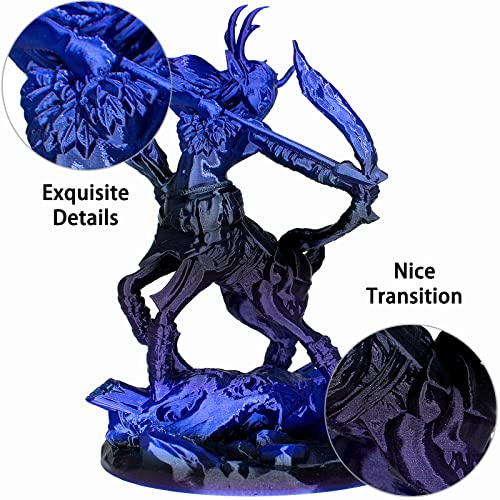 Image of 3D Printer Filament, PLA Filament 1.75mm, Silk Black Blue Color Changing, Silk PLA Filament, 3D Printing Filament 1.75 + /-0.02mm, 1kg