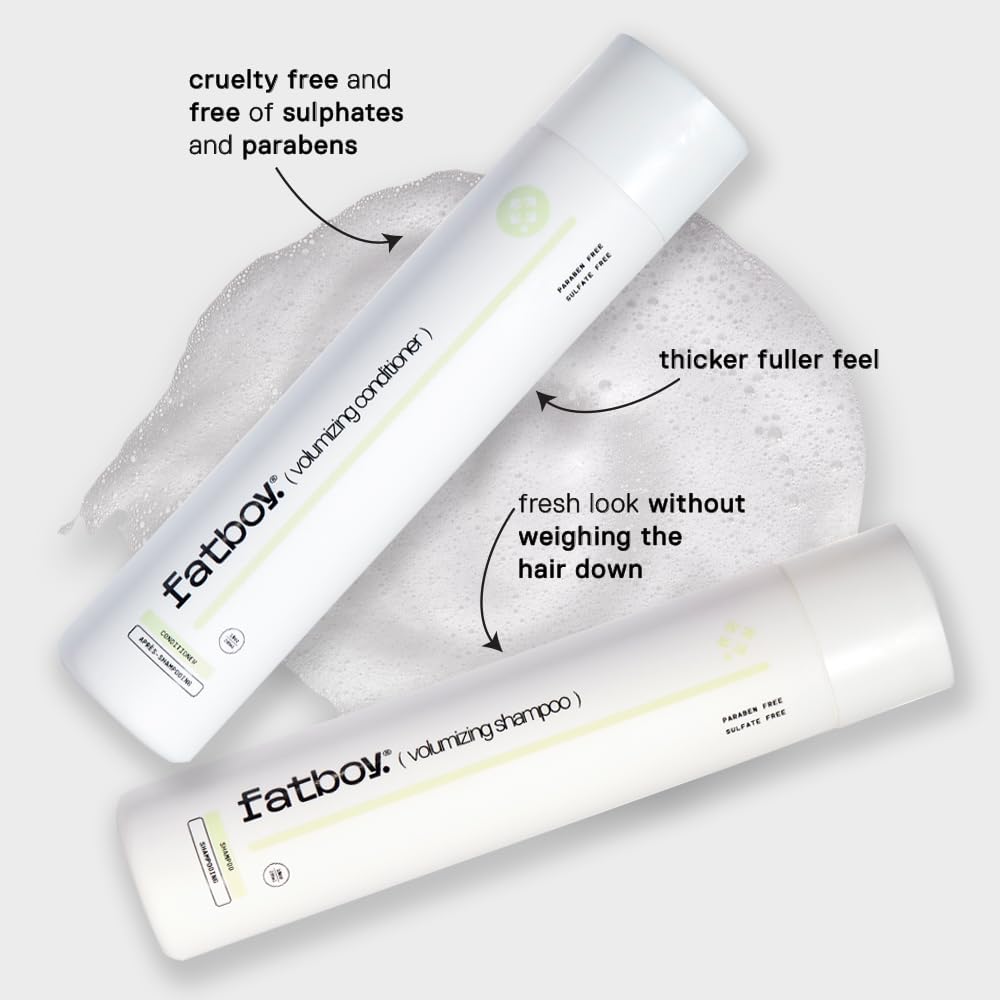 Fatboy Volumizing Hair Conditioner for Anti Frizz, Lightweight Volume Conditioner, Sweet Almond Oil, Wheat Protein for Shine & Moisture, Hair Care for All Hair Types, Paraben Free, Color Safe, 10 Oz - Image 4