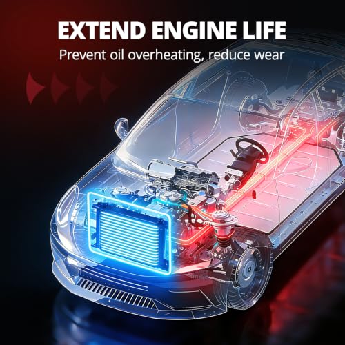 Image of EVIL ENERGY 16 Row Oil Cooler Kit, 10AN Engine Cooler Radiator Universal