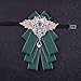 Topz Green brooch Christmas Bow Ties For Men Adult Self Tie Jabot Collar Brooch Pins Fashion Pretied Neck Adjustable Tie Bow Tie Rhinestone Brooch Wedding Dress up