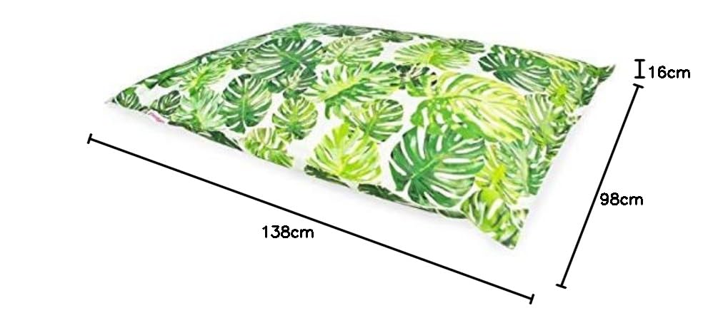 Sitzsack XL Riesensitzsack, Sitzkissen, Indoor & Outdoor, Sitzsack Sessel für Kinder, EPS Perlen Füllung, Abnehmbarer Bezug, Waschmaschinenreinigung, Wasserdicht, Dschungel