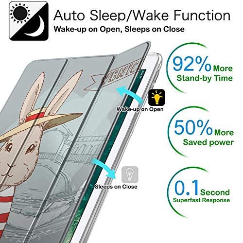 Image of DuraSafe iPad Pro 9.7 inch 2016 Case A1673 MLMP2HN /A MM172HN /A MLMN2HN /A MLMQ2HN /A A1674 A1675 MLMW2HN /A MLMX2HN /A MM192HN /A MLMV2HN /A MLN02HN /A MLMY2HN /A MLN12HN /A MM1A2HN /A MLPX2HN /A - Bunny Hat