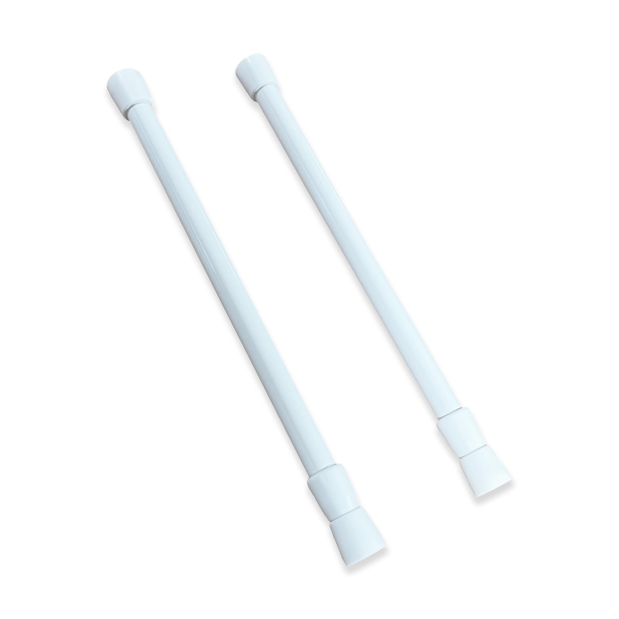 OLPRO Telescopic Cupboard & Fridge Storage Bars 26-43cm - Pack of 2 - Adjustable Tension Rods for Organised Storage