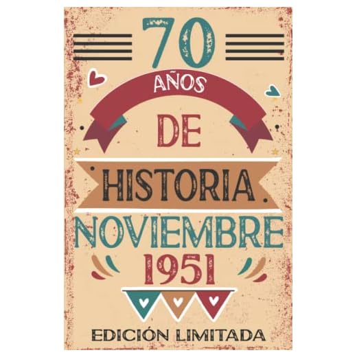 70 Años De Historia Noviembre 1951: 70 años. Libro de visitas, cuaderno, 110 páginas de felicitaciones, idea de regalo, regalo Para la esposa, novia, mujer, La madre