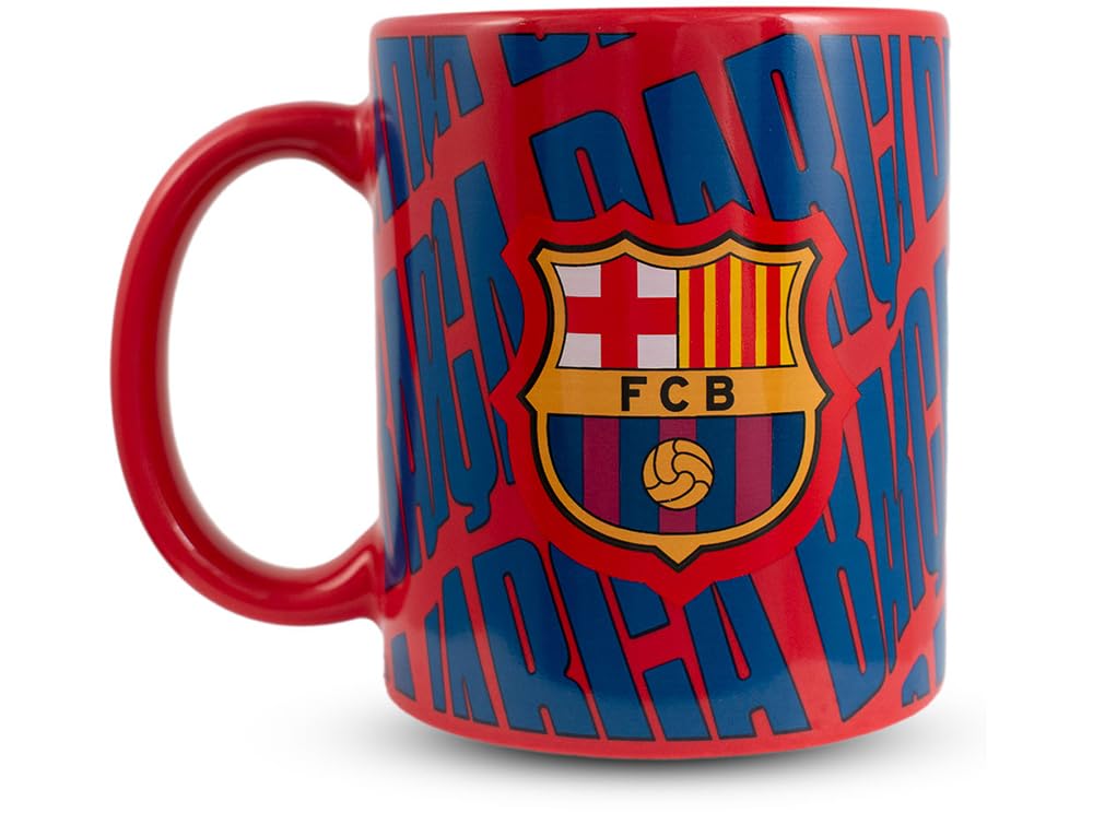 Hy-Pro Officially Licensed Barcelona Ceramic Barca Mug - 11oz/325 ml Football Fan Cup for Hot Drinks - Microwave & Dishwasher Safe Gift for Men & Boys