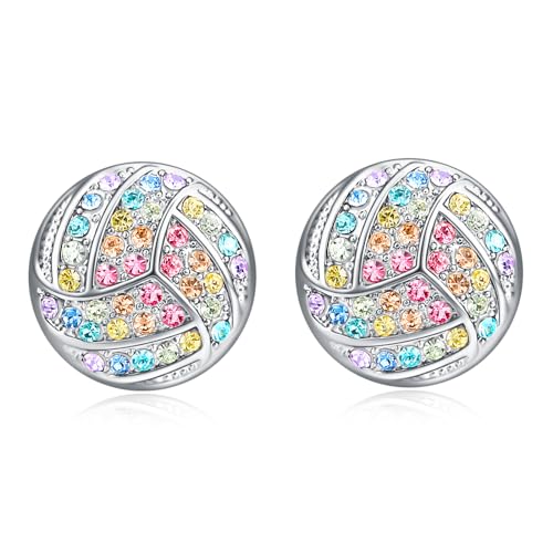 Baseball Basketball Soccer Earrings for Women,Volleyball Football Stud Earrings Jewelry Gifts