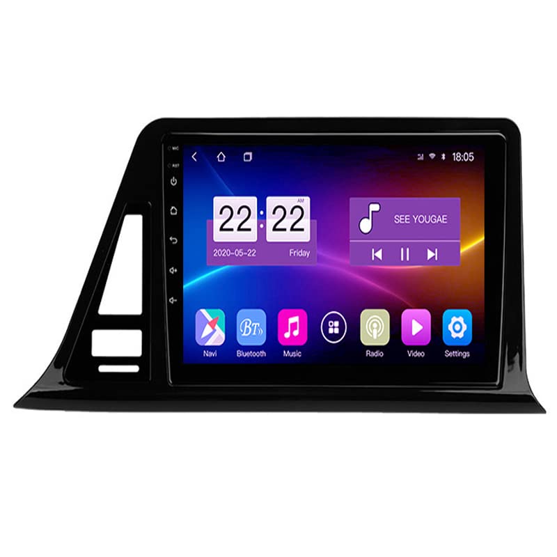 KBCOOLAndroid Car Stereo for Toyo-Ta CHR 2017 2018 2019 2 Din Radio GPS Navigation IPS Touch Screen Multimedia Player Support 4G Carplay SWC Wifi Mirror Link DSP BT(Size:8 core 4G+wifi 4G+64G)