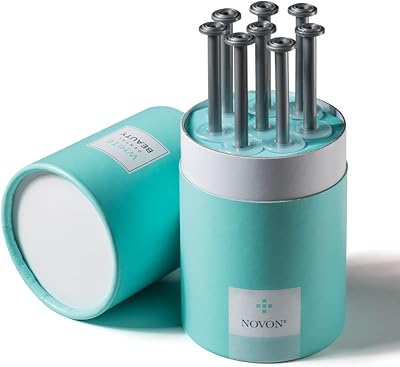 White Dental Beauty Teeth Whitening Kit; 8 Syringes of 1.2 ml Tooth Whitening System Powered by NOVON Technology. Includes Kit, Boil and Bite Whitening Trays, and Case 10% Carbamide Peroxide