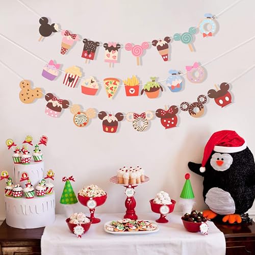 Cartoon Mouse Head Theme Banner - Mouse Garland, Cartoon Birthday Banner for birthday party decorations, room decorations, welcome baby party, classroom decorations - Image 4