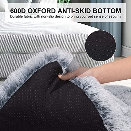 Enjamoy-Large-Dog-Bed-Washable-Soft-Plush-Calming-Dog-Beds-Dog-Crate-Mattress-Cushion-for-Large-Medium-Small-Dogs-Fluffy-Dog-Mat60x45x8cm