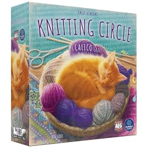 AEG & Flatout Games | Knitting Circle - Follow-Up to the Award-Winning Puzzly Game Calico | Cats, Yarn, and Cozy Knits | Ages 10+ | 1-4 Players
