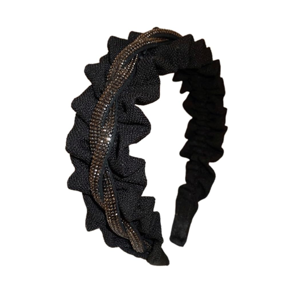 Bandeau plissé serti de diamants pour illuminer vos souvenirs de fin d'année